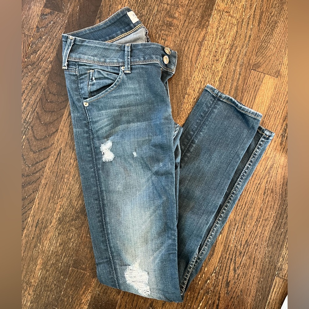 Hudson Collin Skinny Stretch Mid-rise Jeans - Size 25